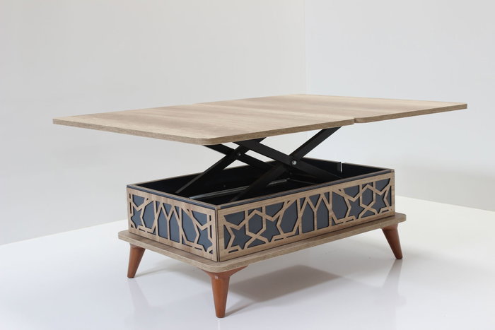 Hanah Home Ada - Mesa de café azul